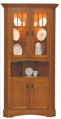 True Wood Mission Corner Hutch