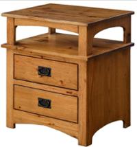CVW Mission Nightstand with Pullout Tray