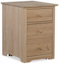 Whitewood Rolling File Cabinet