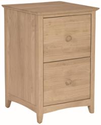 Whitewood 2 Drawer File Cabinet