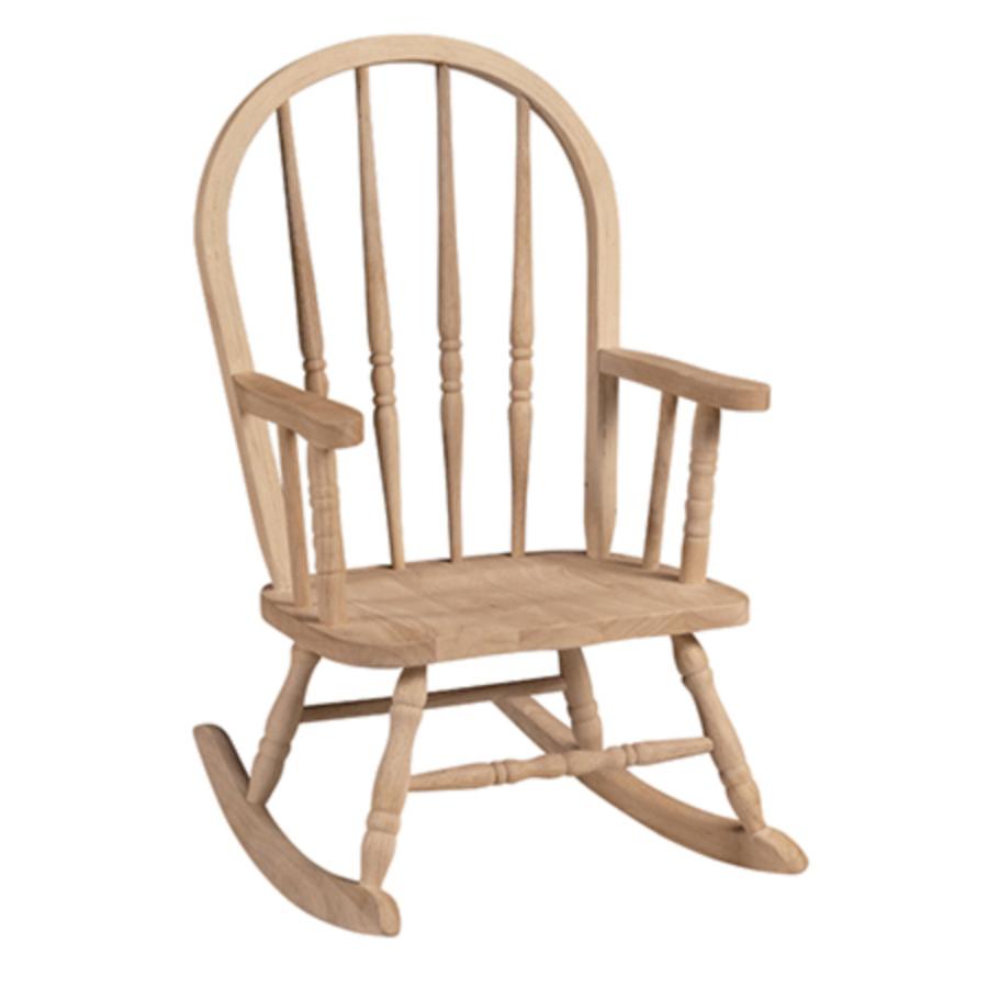 Whitewood Child's Windsor Rocker
