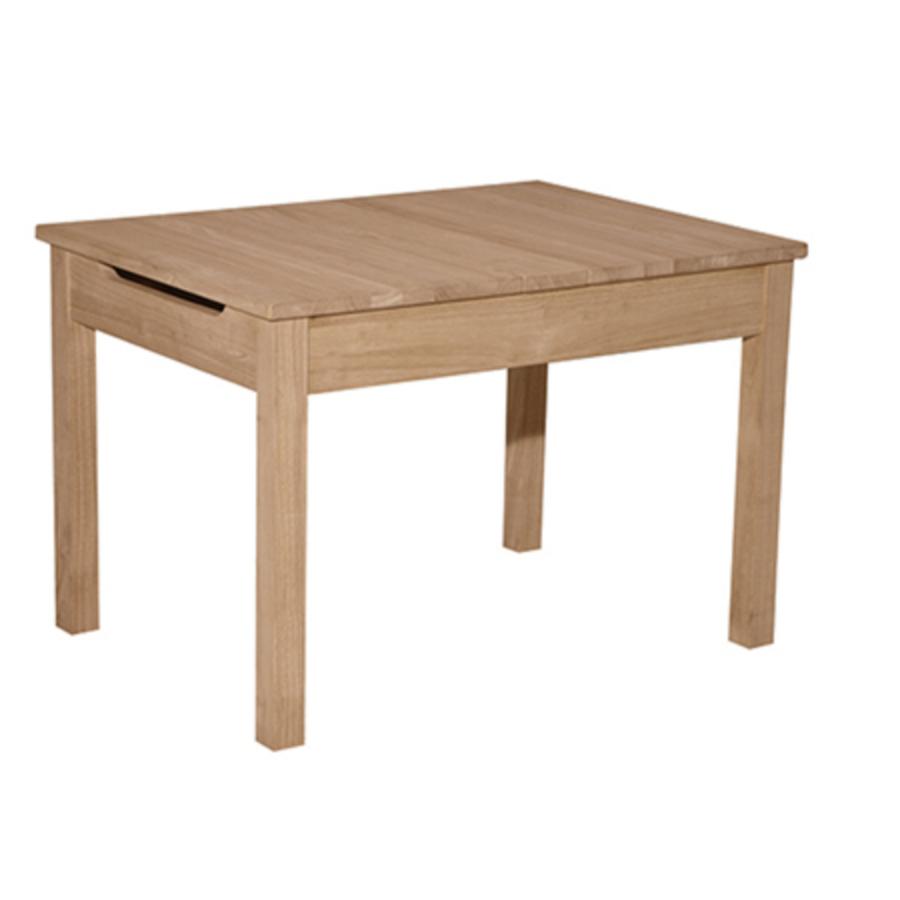 Whitewood Child's Table with Lift Top