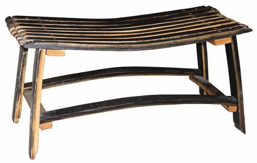Fighting Creek Barrel Stave Bench