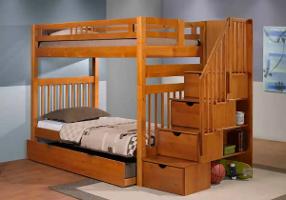 Innovations Sacramento Twin/Twin Staircase Bunk Bed with Trundle