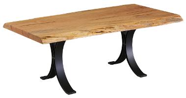 Ebony Wormy Maple Live Edge Coffee Table
