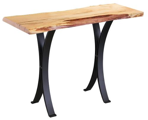 Ebony Wormy Maple Live Edge Sofa Table