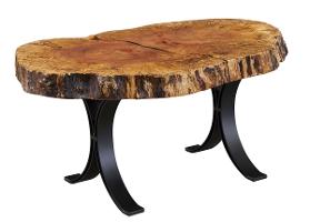 Ebony Spalted Sycamore Oval Coffee Table