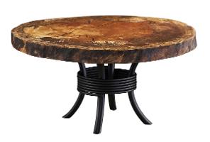 Ebony Spalted Sycamore Round Table with Round-a-Bout Base