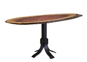 Ebony Walnut Oval Coffee Table