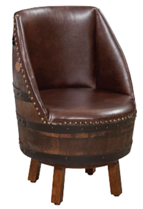 Fighting Creek Upholstered Barrel Stool