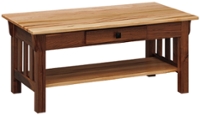 Riehl's Pine Walnut & Maple Slat Coffee Table