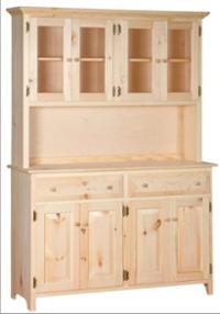 Riehl’s Pine Lancaster Large Primitive Hutch and Base