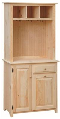 Riehl's Pine Coffee Bar with Trash Bin