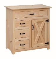 Riehl's Pine Barn Door Microwave Cabinet