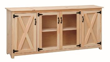 Riehl's Pine Farmhouse 4 Door TV Stand