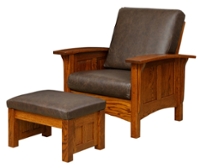 Elm Crest Panel Mission Morris Chair & Ottoman