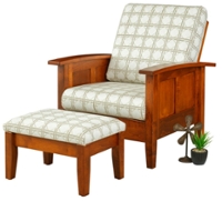 Elm Crest Shaker Morris Chair & Ottoman