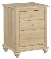 Whitewood Cottage 3 Drawer Nightstand