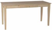 Whitewood Writing Desk with Drawer