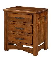 CVW Homestead 3 Drawer Nightstand