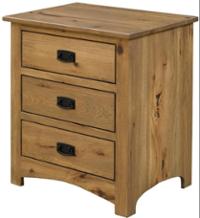 CVW Mission 3 Drawer Nightstand