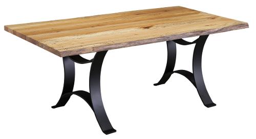 Ebony Spalted Maple Live Edge Golden Gate Dining Table