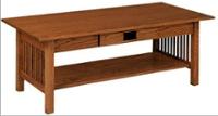 Elm Crest Mission Coffee Table with Drawer